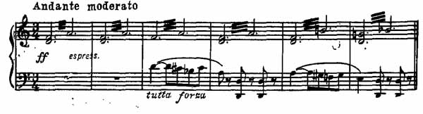 Пример нот из оперы Кармен