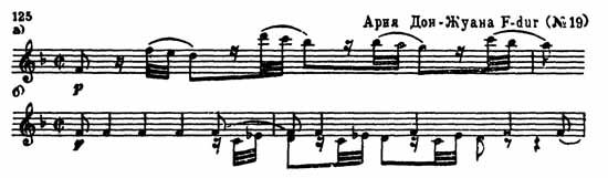 Ноты из арий Моцарта
