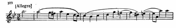 Пример нот Бетховена